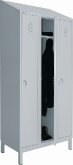 Clothing lockers with sloping top